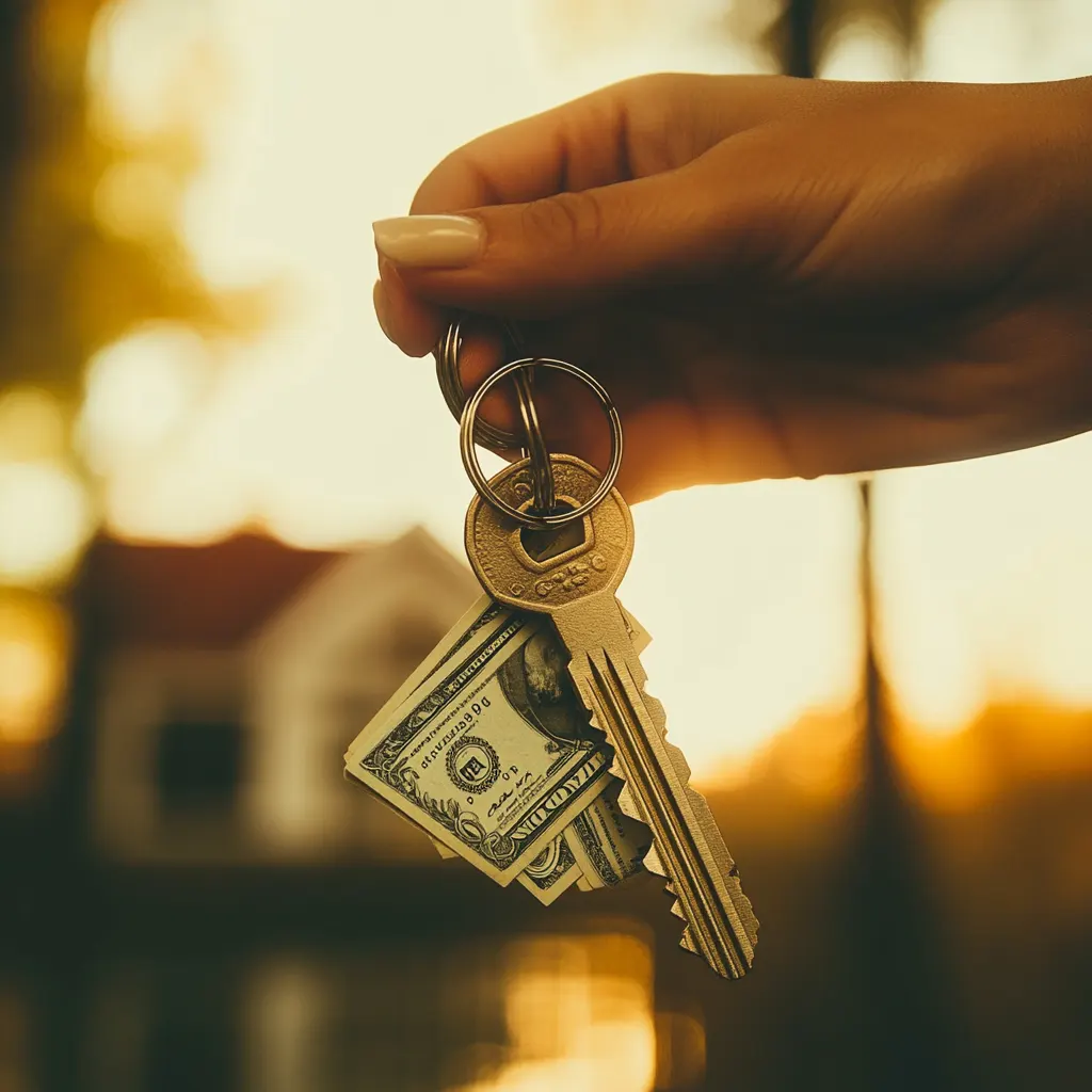 A photograph of a hand holding a set of house keys. Tyler Capital Group gives fast, fair cash offers for homes in any condition.
